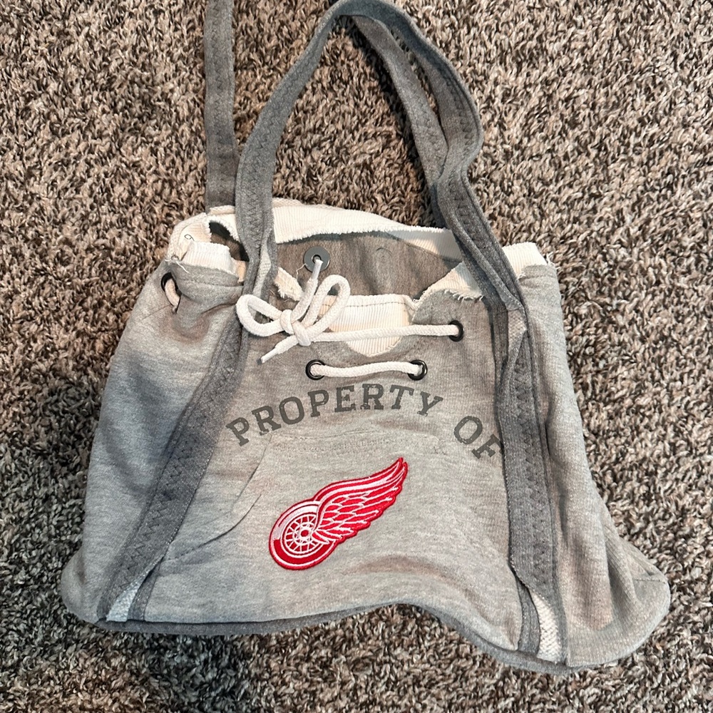 Gray Women's Bag Detroit Red Wings Hoodie Purse